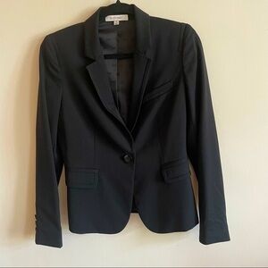 ELLEN TRACY Black Wool Fitted Blazer EUC